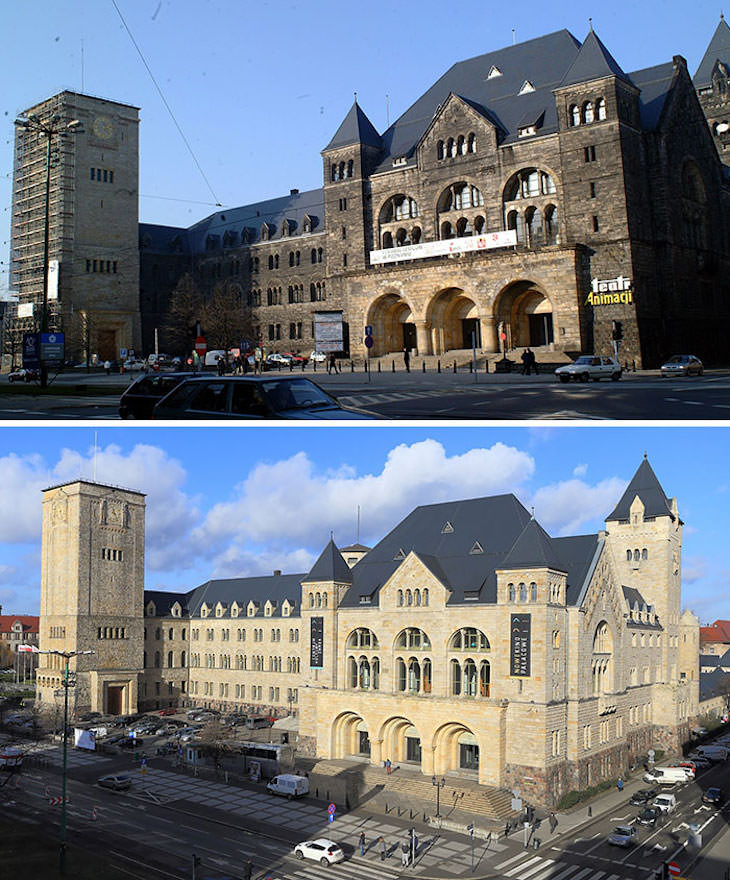 Before & After: Impressive Washing Makeovers, The Imperial Castle in Poznan, Poland 