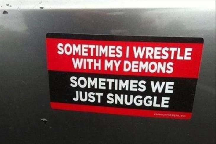 Funny Bumper Stickers personal demons