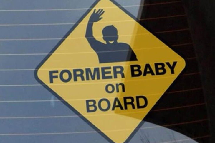 Funny Bumper Stickers former baby on board