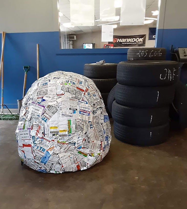 Cool and Random Collections People Keep, tire sticker ball