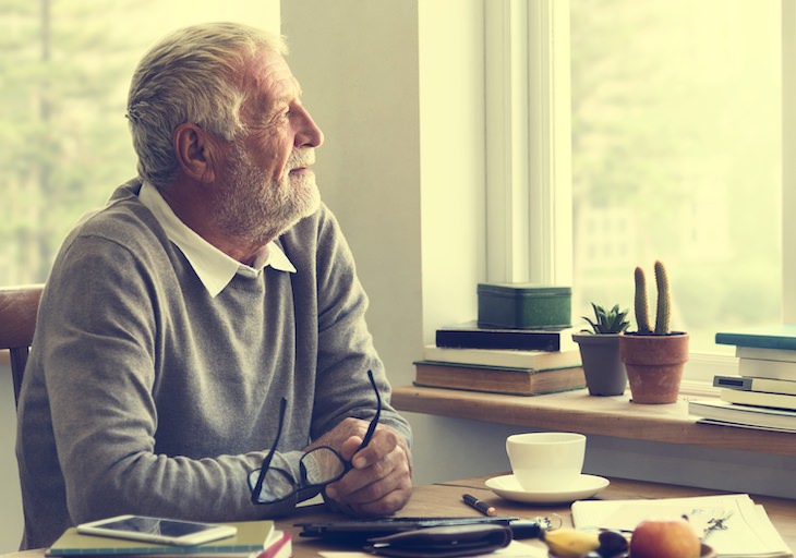 5 Practical and Easy Ways to Express Gratitude, elderly man pensive