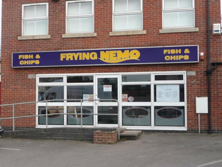 British shop names with puns frying nemo