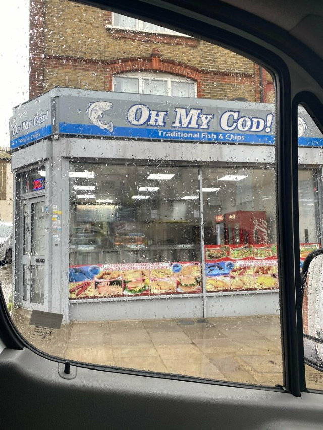 British shop names with puns oh my cod