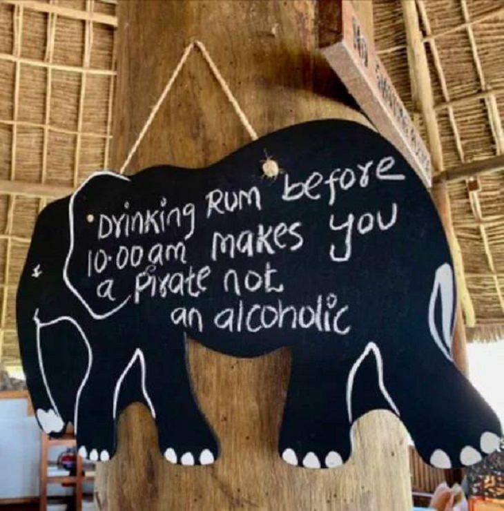 Funny Signs, alcohol