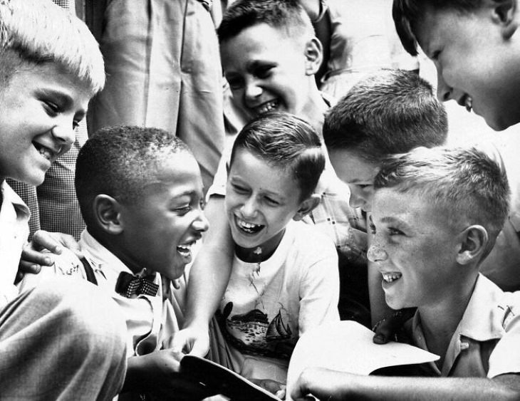 Historical Photos Charles Thompson, the only African-American student at this school, and his new classmates at Public School No. 27, just a few months after the Supreme Court made racial segregation illegal. (photo by Richard Stacks for the Baltimore Sun; September 1954)