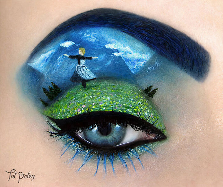 Incredible Makeup Artist Uses Eyelids As Canvas, sound of music