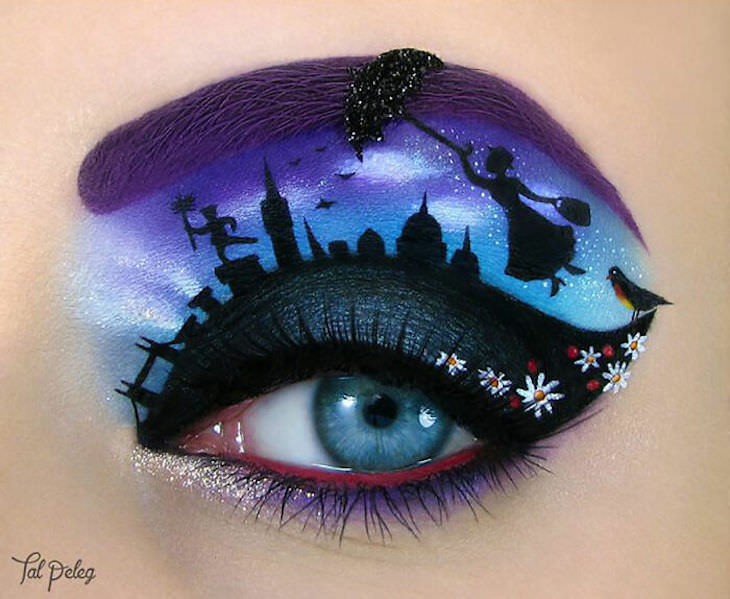 Incredible Makeup Artist Uses Eyelids As Canvas, Mary Poppins