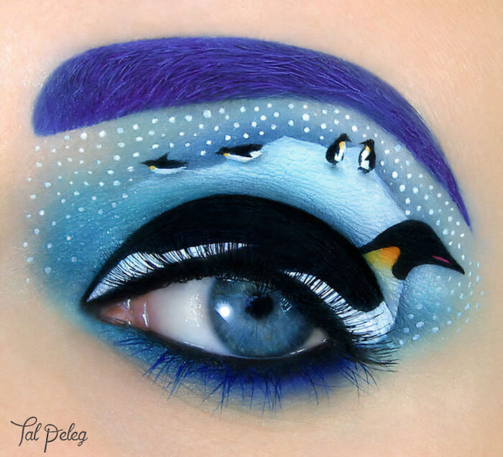 Incredible Makeup Artist Uses Eyelids As Canvas, penguins