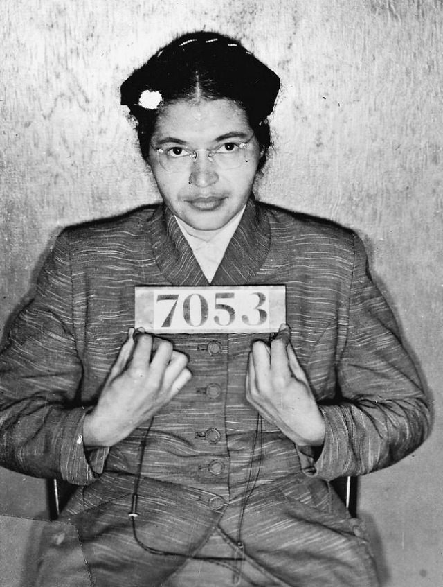 Historical Photos A booking photo of Rosa Parks following her famous arrest in February, 1956