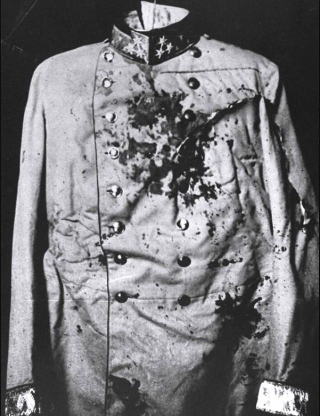 Historical Photos The uniform of Archduke Franz Ferdinand from 1914, whose assassination triggered the outbreak of World War I 