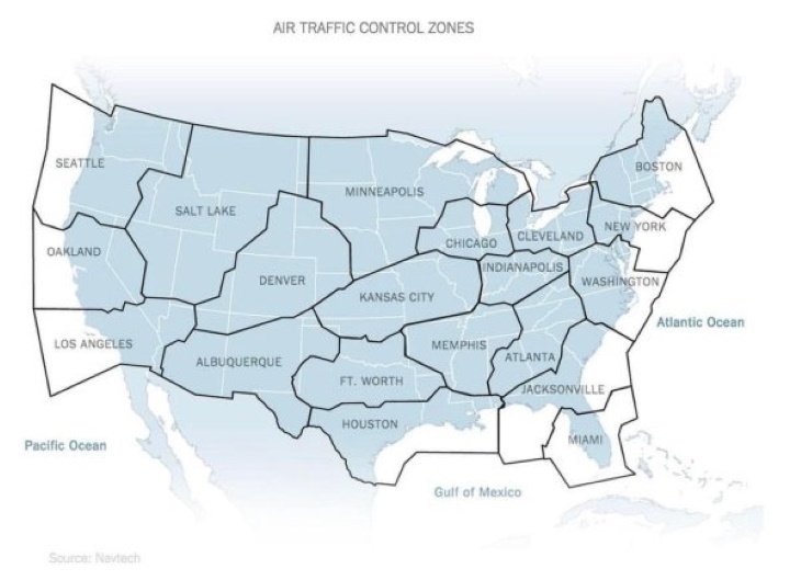 Useful Charts  A map of air traffic control zones in the USA