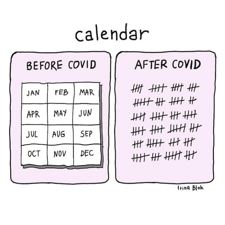 COVID-19 Comics by  Irina Blok calendar