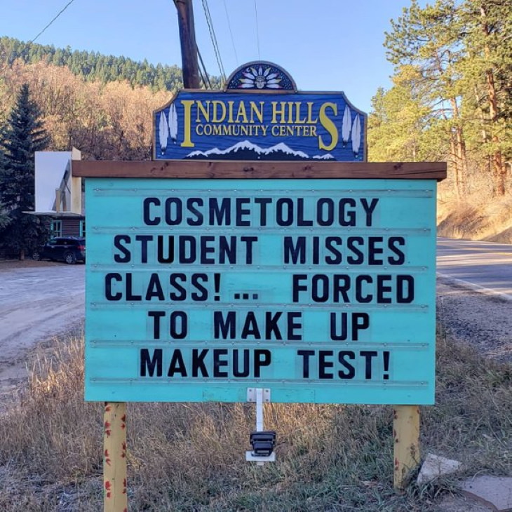 Indian Hills Community Center Signs makeup