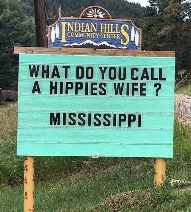 Indian Hills Community Center Signs mississippi