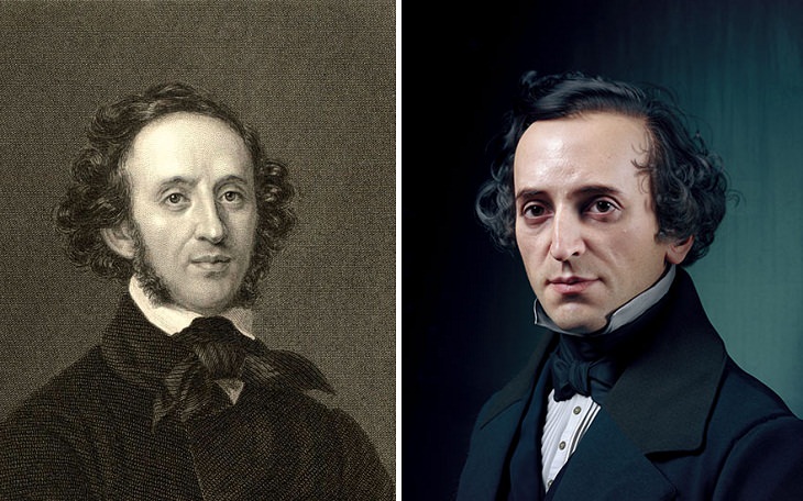 3D Portraits of Famous Classic Artists, Felix Mendelssohn