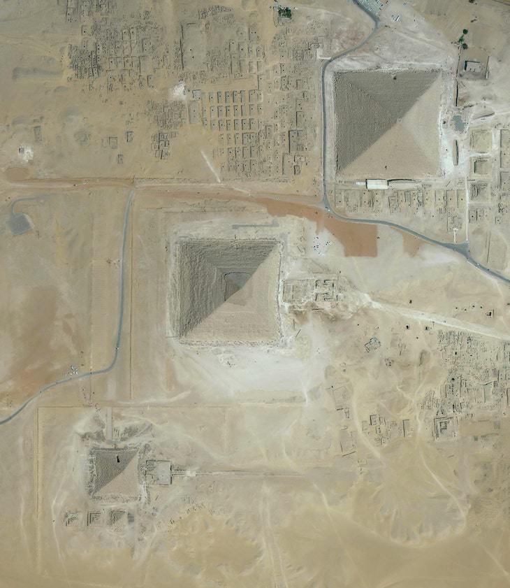 15 Stunning Aerial Shots of UNESCO Heritage Sites, Great Pyramids of Giza