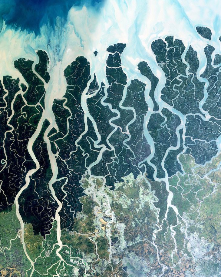 15 Stunning Aerial Shots of UNESCO Heritage Sites, The Sundarbans, Bangladesh 