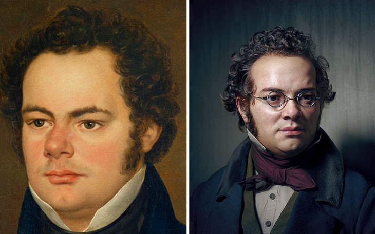 3D Portraits of Famous Classic Artists, Franz Schubert