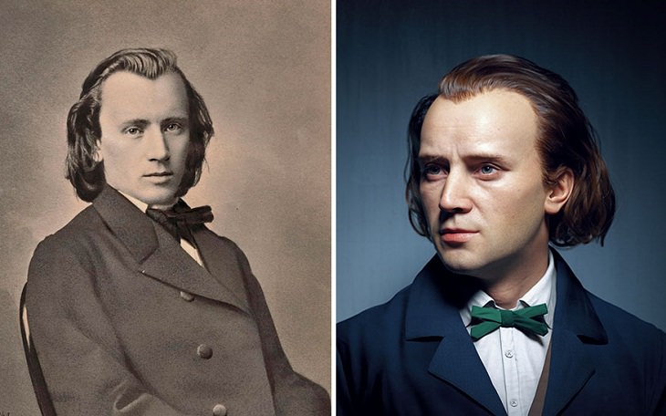 3D Portraits of Famous Classic Artists, Johannes Brahms 