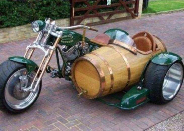 Weird Cars, barrel of beer