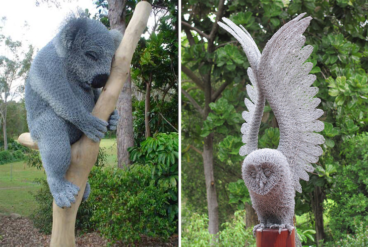 Stunning Wire Sculptures from 12 Different Artists, Animal Wire Sculptures by Ivan Lovatt
