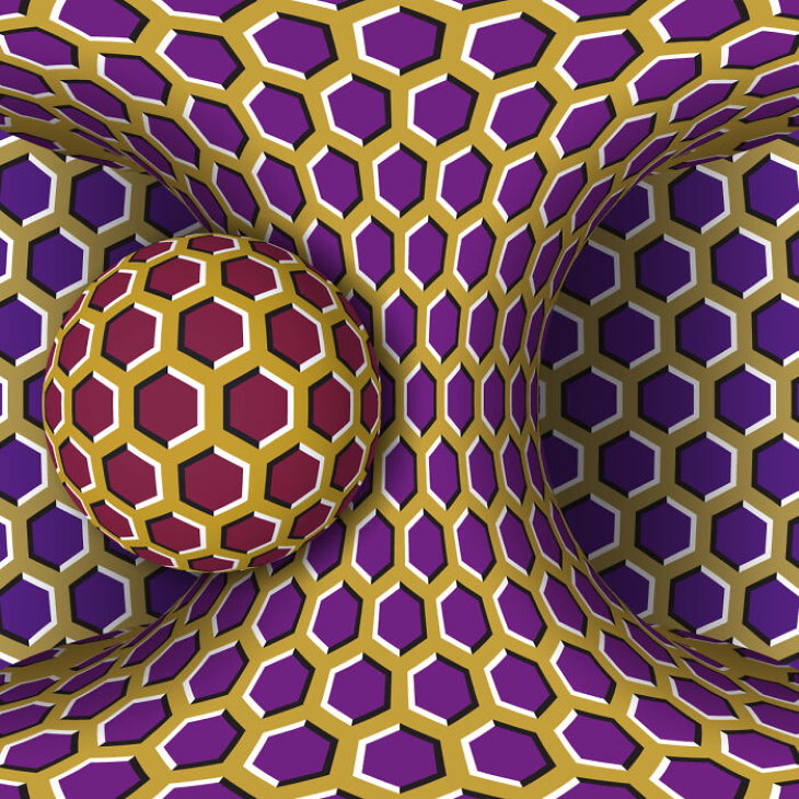 Optical Illusions moving illusion ball in a tunnel