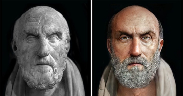 Reconstructed Faces of Ancient People, Chrysippus of Soli