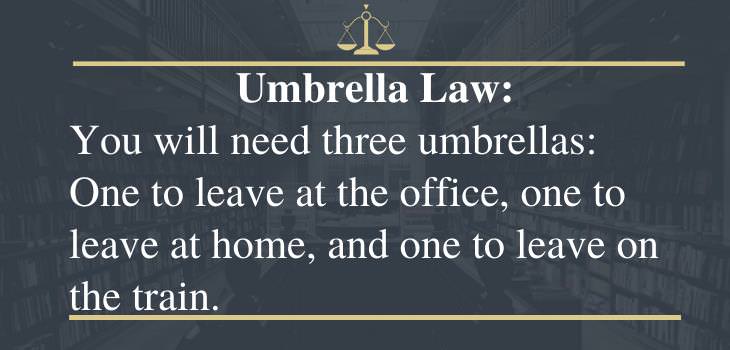 funny laws, umbrella law