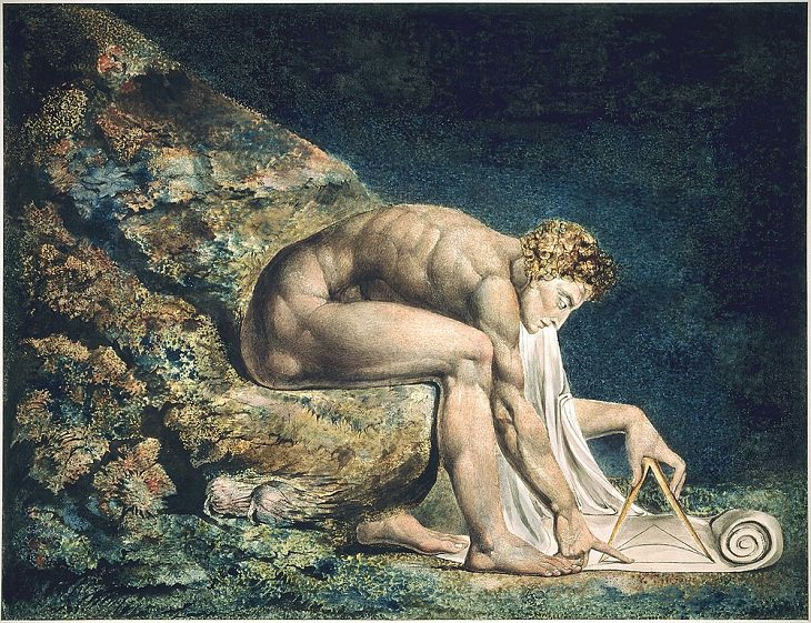 William Blake Paintings,  Isaac Newton 