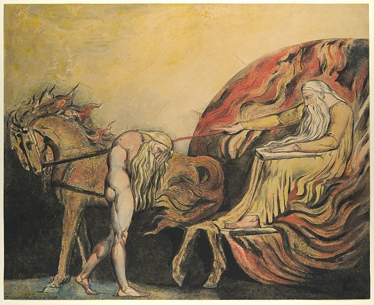 William Blake Paintings,  god, adam