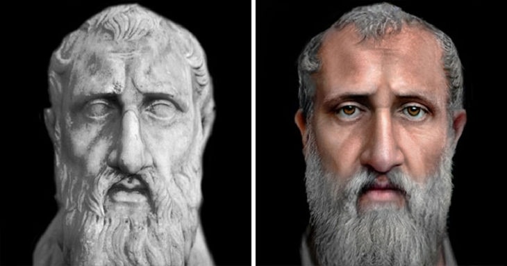 Reconstructed Faces of Ancient People, philosopher Zeno of Citium