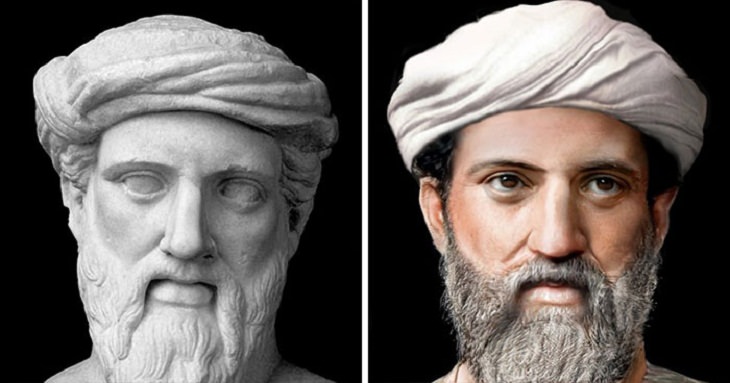Reconstructed Faces of Ancient People, mathematician Pythagoras