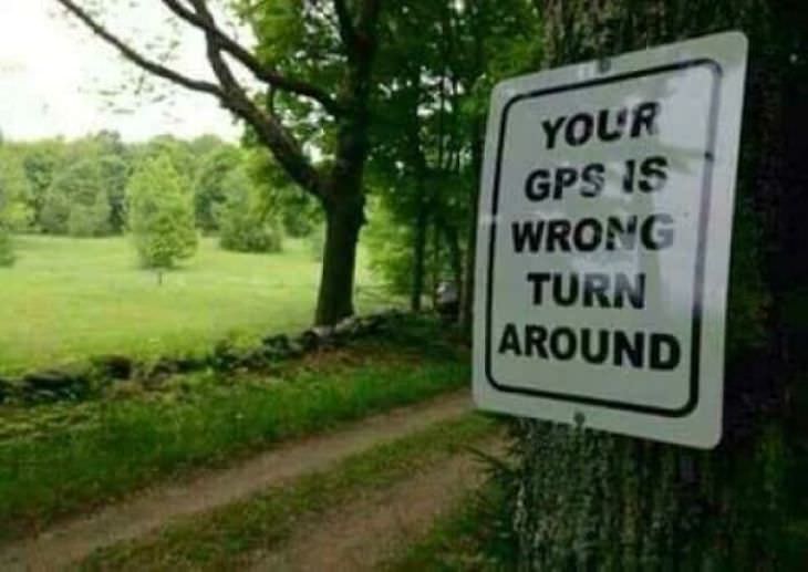 Funny signs, GPS