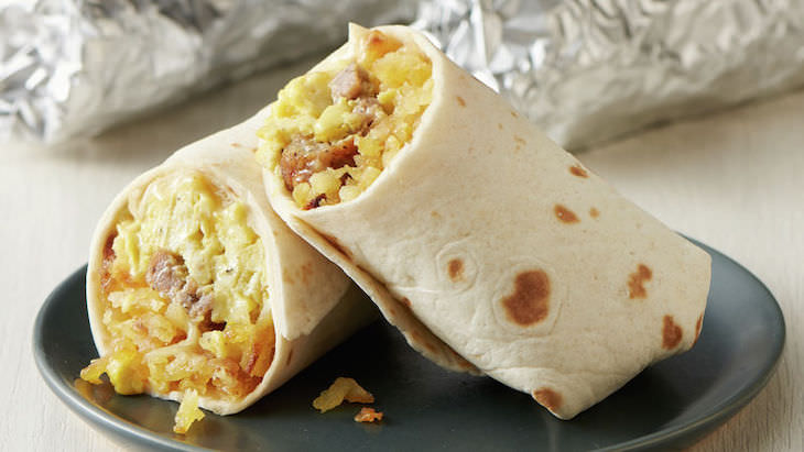 Popular breakfast foods of the past, breakfast burrito