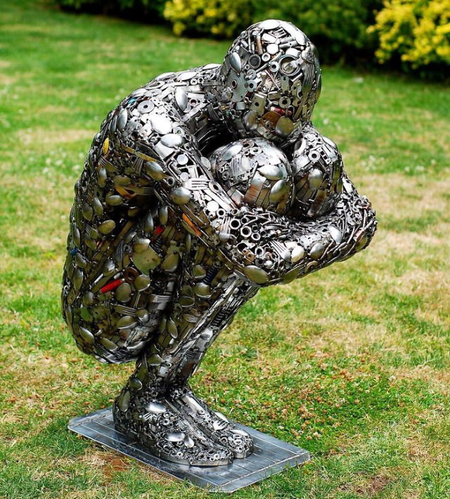 Brian Mock Metal Sculptures person