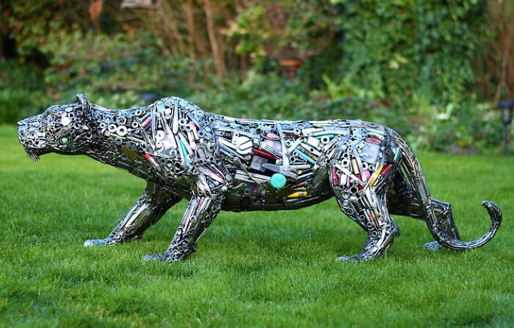 Brian Mock Metal Sculptures puma