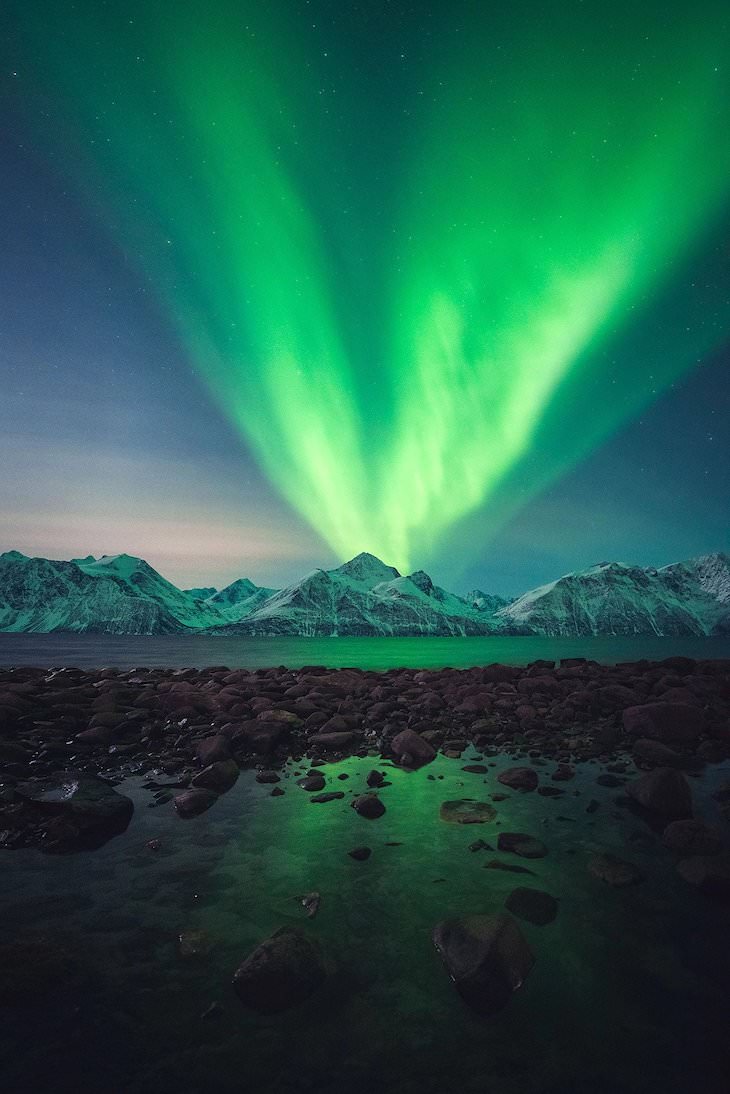 Best Northern Lights Photo of the Year shortlist, “Aurora Eruption” by Tor-Ivar Næss