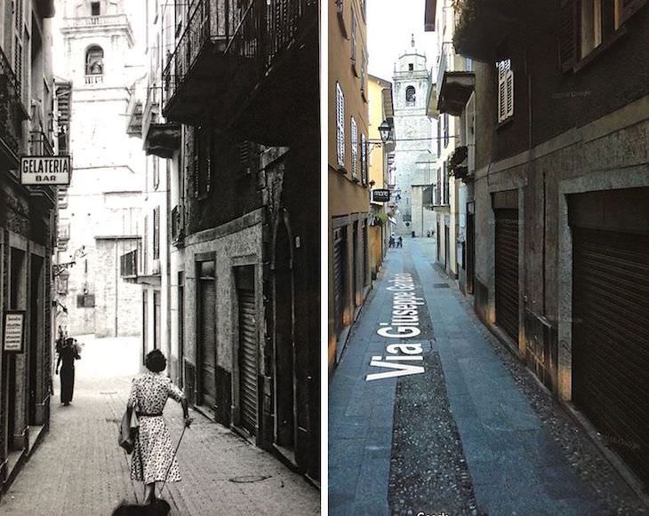 Mysterious Road Trip Photos From 1951 Discovered street then and now