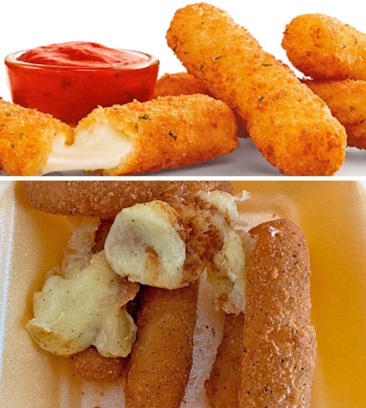 14 Hilariously Underwhelming Takeout Orders, mozarella sticks