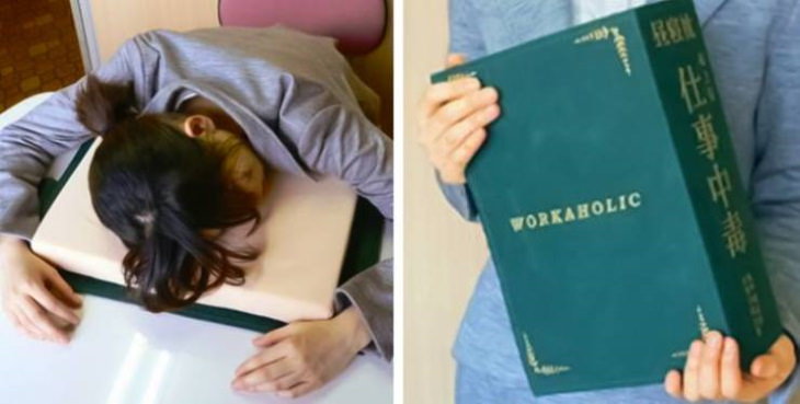 Japanese Innovations A pillow that's shaped like a book, perfect for those long sleepless nights!