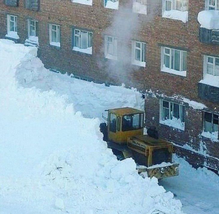 Norilsk, Russia, snow plowing
