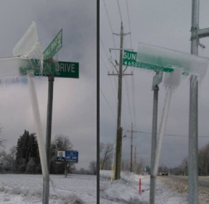 Winter Pics, street signs 