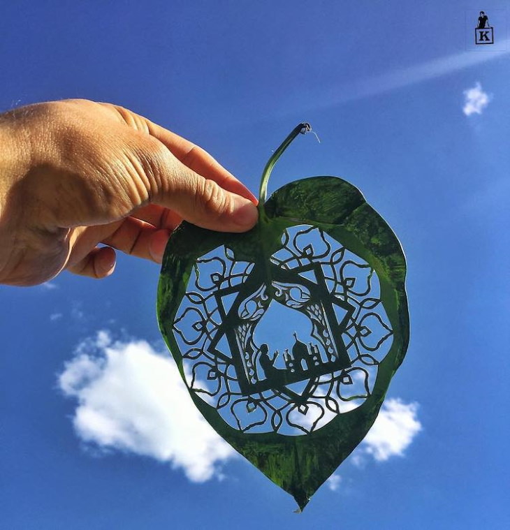 Leaf art by Kanat Nurtazin green leaf
