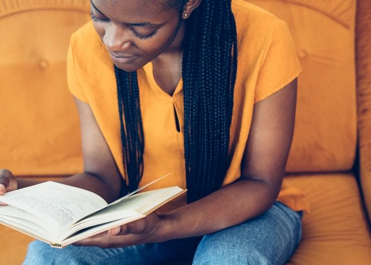 eye health myths woman reading a book