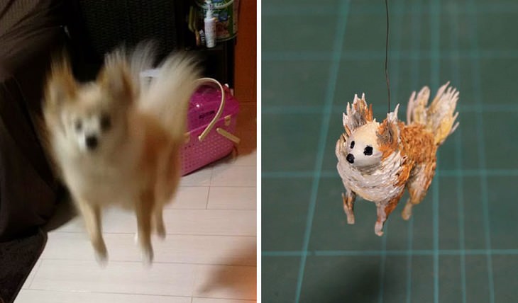 Meetissai animal memes in sculptures  jumping dog