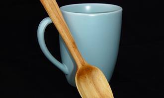 cup with wooden spoon