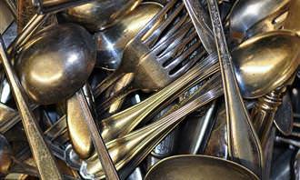 pile of silverware