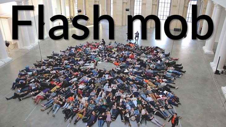 pseudo modern words and phrases flash mob