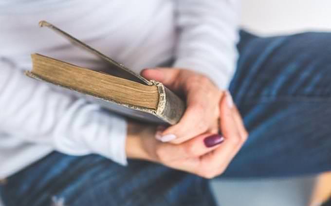 man with book