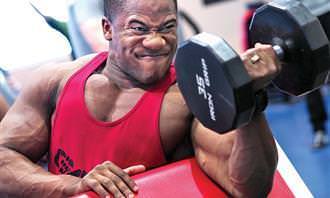 muscular man weightlifting